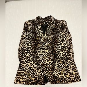 Large leopard blazer